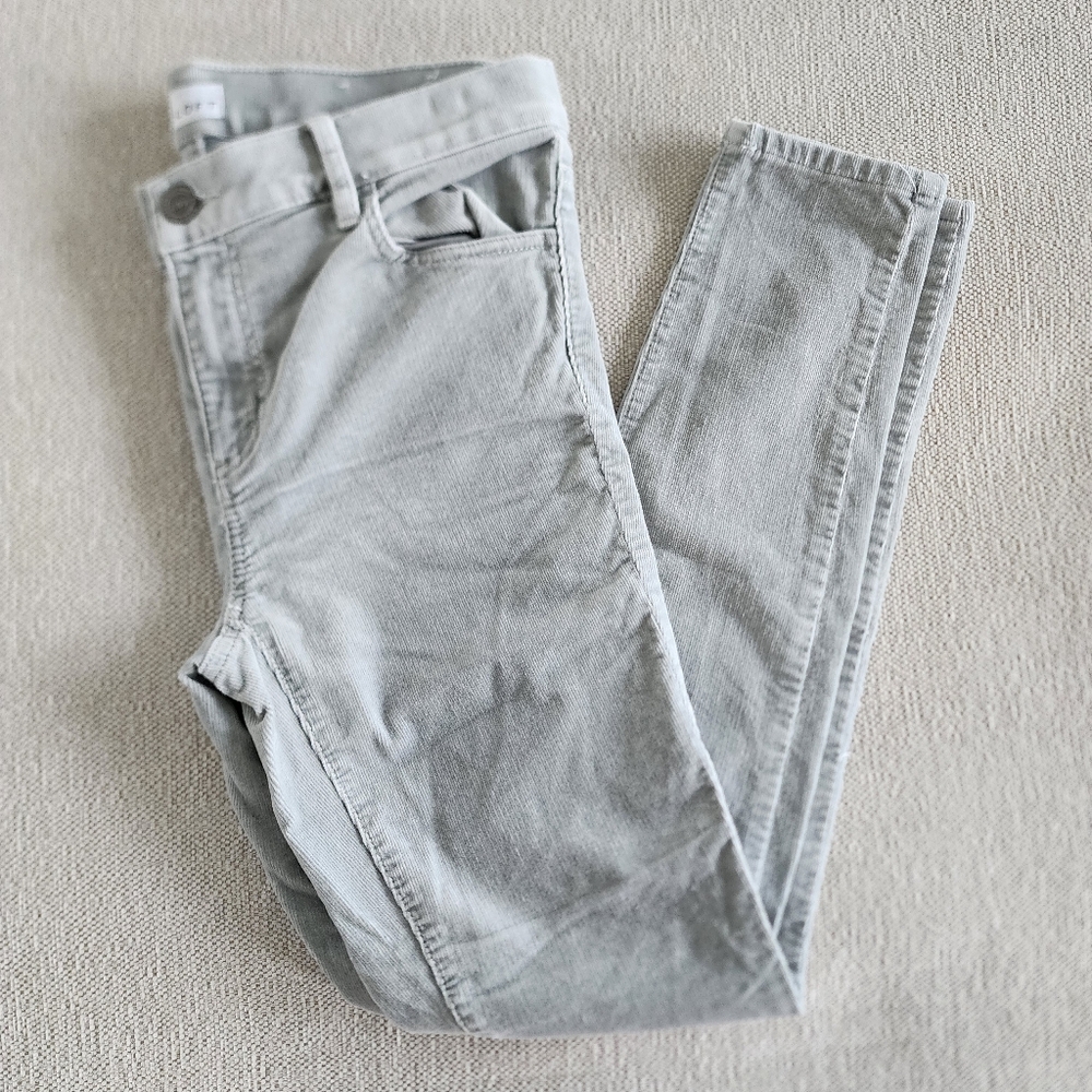 LOFT Women's Corduroy Skinny Jeans - Light Gray